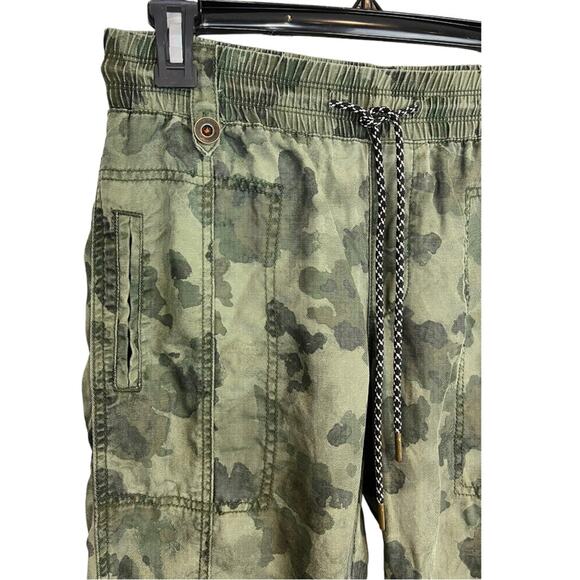 Anthropologie Green Camo Camouflage Leda Utility Joggers Lyocell - Picture 8 of 14